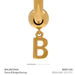Gold Balenciaga Earrings